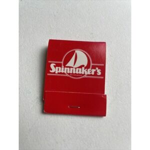 Vintage Matchbook Spinmaker's Restaurant Fine‎ Seafood Prime Rib Gourmet Burgers